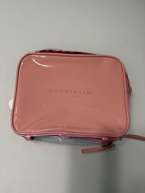 Anastasia Blush Pink Glossy Cosmetic Pouch
